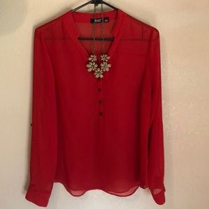 a.n.a red blouse sz small